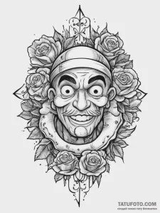 Tattoo sketch popeye with olive oyl, ink illu... - эскиз тату (№1756636266_0, 31.08.2025 10:31) — Tatufoto.com