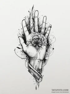 Tattoo sketch beige, ink illustration for tat... - эскиз тату (№1756637867_0, 31.08.2025 10:57) — Tatufoto.com
