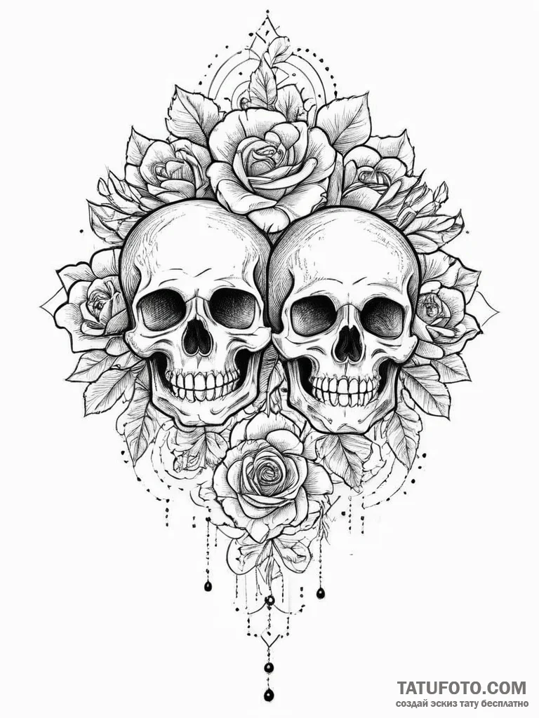 Tattoo sketch slavic embroidery pattern with... - эскиз тату (№1756639269_0, 31.08.2025 11:21) — Tatufoto.com