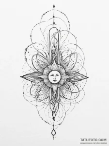 Tattoo sketch cosmic presence, artistic tatto... - эскиз тату (№1756640677_0, 31.08.2025 11:44) — Tatufoto.com