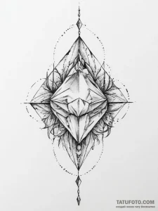 Tattoo sketch crystal - эскиз тату (№1756641882_0, 31.08.2025 12:04) — Tatufoto.com