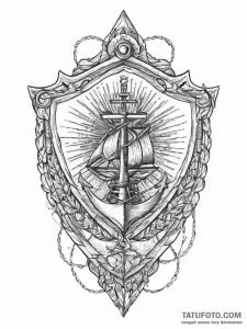 Tattoo sketch shield, ink illustration for ta... - эскиз тату (№1756642081_0, 31.08.2025 12:08) — Tatufoto.com