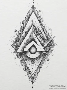 Tattoo sketch raidho rune with a map, tattoo... - эскиз тату (№1756645107_0, 31.08.2025 12:58) — Tatufoto.com