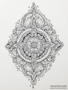 Tattoo sketch divine self, tattoo line art, v... - эскиз тату (№1756645897_0, 31.08.2025 13:11) — Tatufoto.com