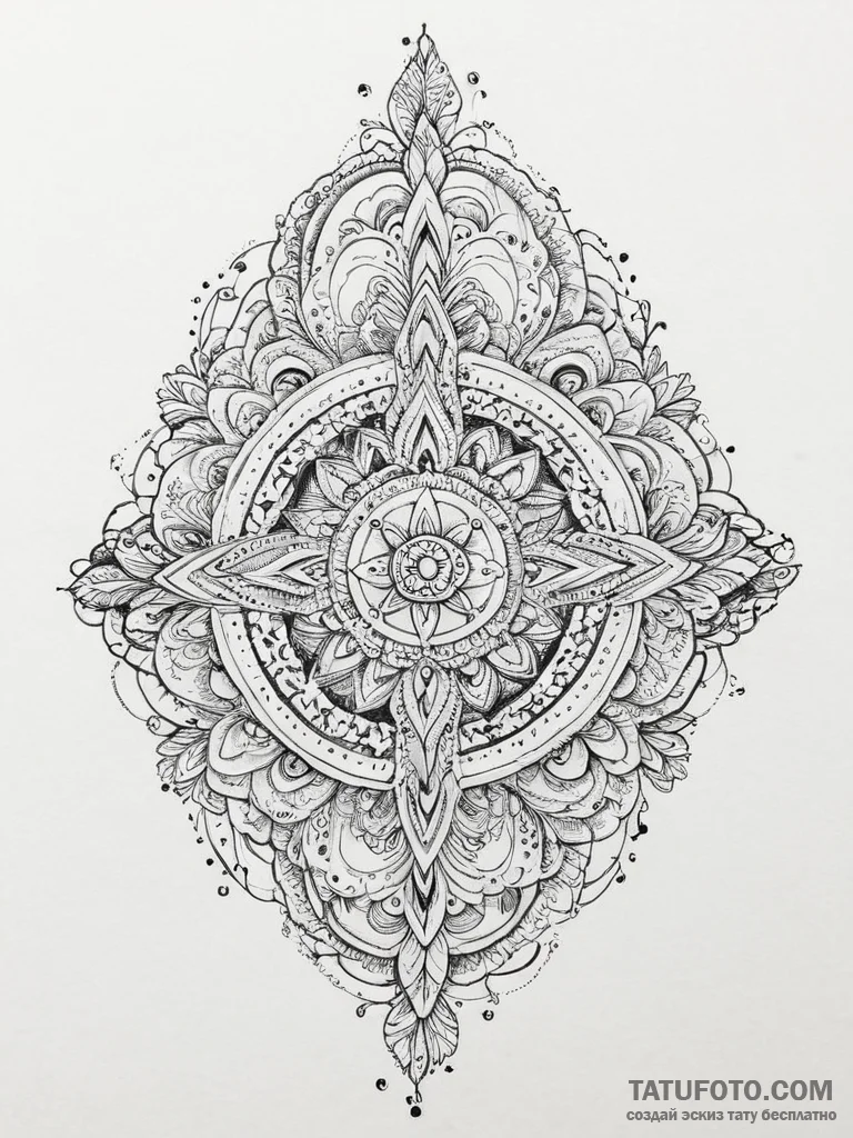 Tattoo sketch divine self, tattoo line art, v... - эскиз тату (№1756645897_0, 31.08.2025 13:11) — Tatufoto.com