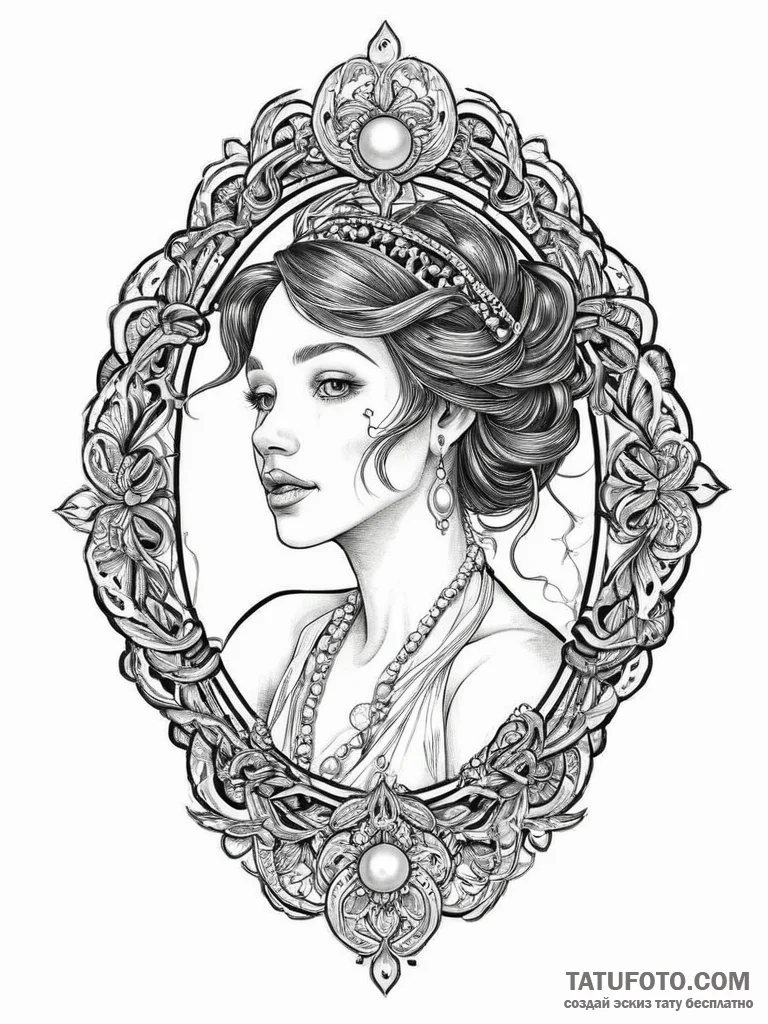 Tattoo sketch pearl, concept art for tattoo,... - эскиз тату (№1756646102_0, 31.08.2025 13:15) — Tatufoto.com