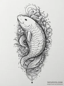 Tattoo sketch dugong, concept art for tattoo,... - эскиз тату (№1756646501_0, 31.08.2025 13:21) — Tatufoto.com