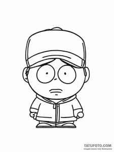 Tattoo sketch south park kyle - эскиз тату (№1756647915_0, 31.08.2025 13:45) — Tatufoto.com