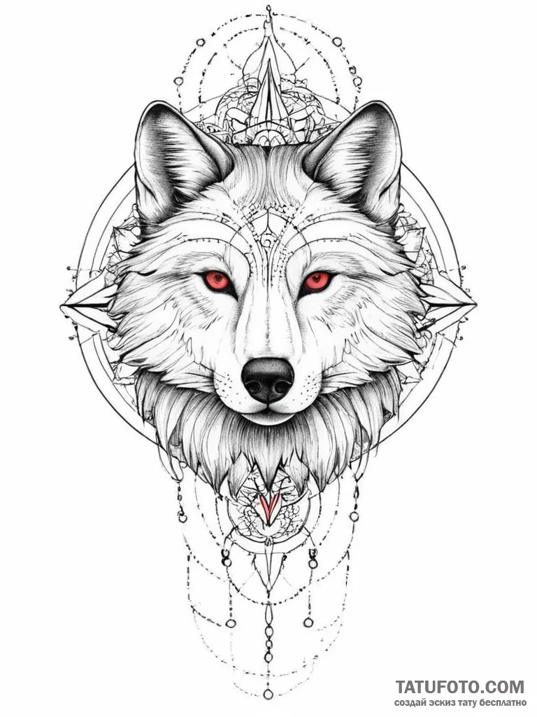 Tattoo sketch realistic портрет волка, tattoo... - эскиз тату (№1756648316_0, 31.08.2025 13:51) — Tatufoto.com
