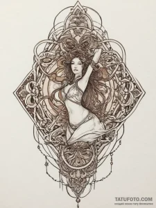 Tattoo sketch balance, ink illustration for t... - эскиз тату (№1756653745_0, 31.08.2025 15:22) — Tatufoto.com