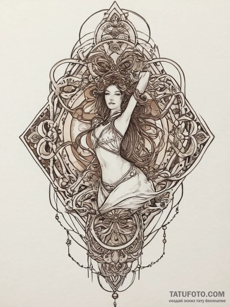 Tattoo sketch balance, ink illustration for t... - эскиз тату (№1756653745_0, 31.08.2025 15:22) — Tatufoto.com