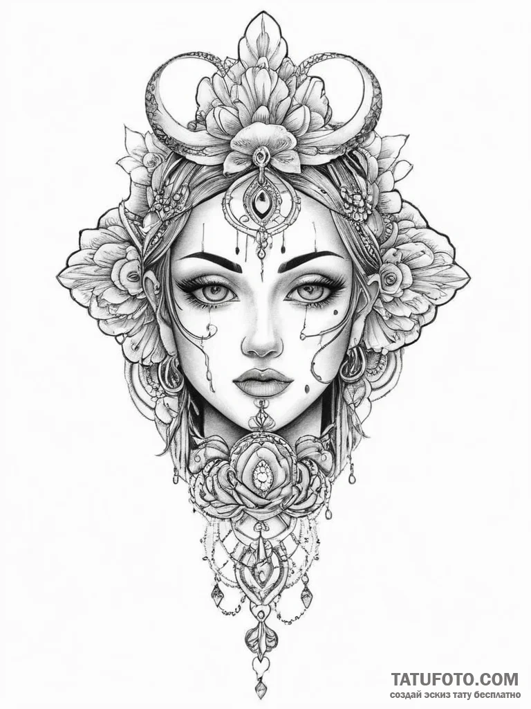 Tattoo sketch sacred messenger, tattoo sketch... - эскиз тату (№1756656964_0, 31.08.2025 16:16) — Tatufoto.com