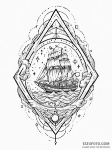 Tattoo sketch cosmic tale, concept art for ta... - эскиз тату (№1756657966_0, 31.08.2025 16:32) — Tatufoto.com