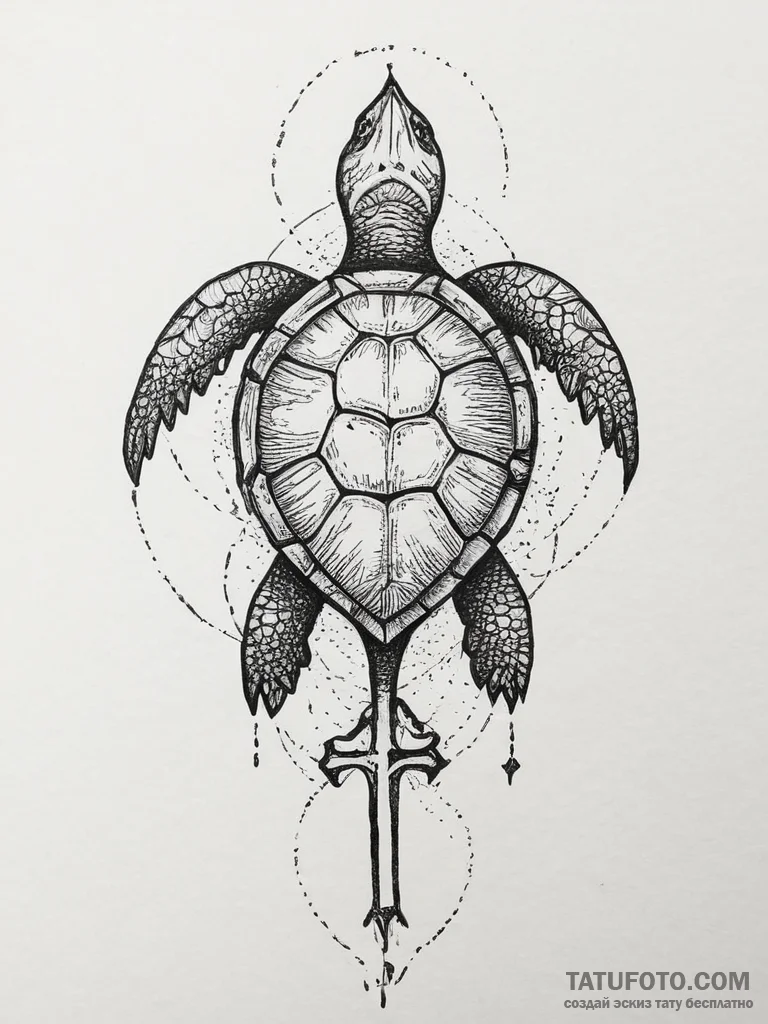 Tattoo sketch turtle, tattoo line art, bold o... - эскиз тату (№1756658563_0, 31.08.2025 16:42) — Tatufoto.com