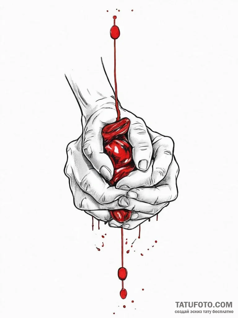 Tattoo sketch hands with a stone, ink illustr... - эскиз тату (№1756658756_0, 31.08.2025 16:45) — Tatufoto.com