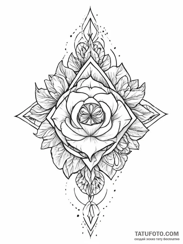 Tattoo sketch a symbolic object - эскиз тату (№1756658955_0, 31.08.2025 16:49) — Tatufoto.com