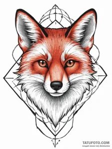 Tattoo sketch geometric лиса, artistic tattoo... - эскиз тату (№1756660810_0, 31.08.2025 17:20) — Tatufoto.com