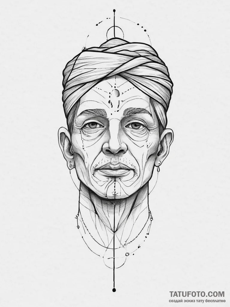 Tattoo sketch sage, concept art for tattoo, l... - эскиз тату (№1756662008_0, 31.08.2025 17:40) — Tatufoto.com