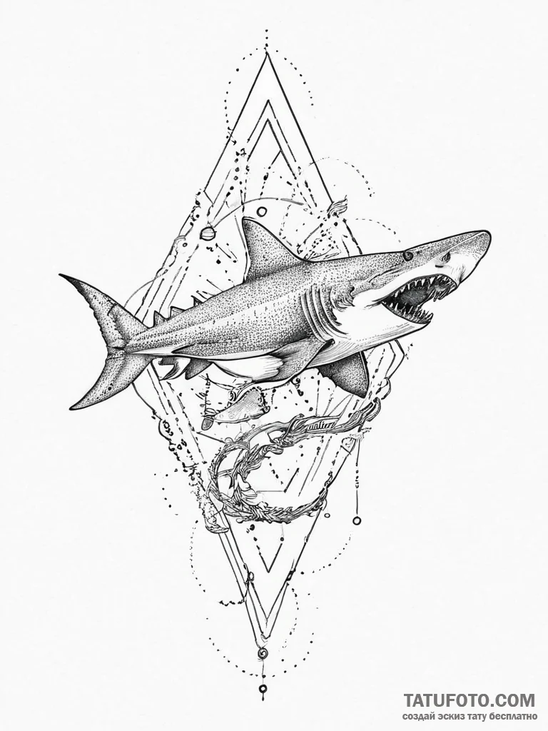 Tattoo sketch goblin shark, tattoo sketch des... - эскиз тату (№1756662414_0, 31.08.2025 17:46) — Tatufoto.com