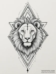 Tattoo sketch star of david with a lion, tatt... - эскиз тату (№1756663994_0, 31.08.2025 18:13) — Tatufoto.com