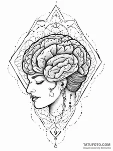Tattoo sketch brain, tattoo flash sheet desig... - эскиз тату (№1756666579_0, 31.08.2025 18:56) — Tatufoto.com