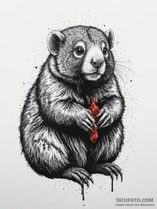 Tattoo sketch marmoset, concept art for tatto... - эскиз тату (№1756666776_0, 31.08.2025 18:59) — Tatufoto.com