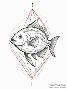 Tattoo sketch puns a sunfish that says "i'm a... - эскиз тату (№1756667371_0, 31.08.2025 19:09) — Tatufoto.com