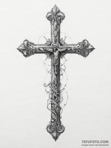 Tattoo sketch blessed ground, ink illustratio... - эскиз тату (№1756668379_0, 31.08.2025 19:26) — Tatufoto.com