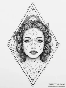 Tattoo sketch sketch портрет, ink illustratio... - эскиз тату (№1756669176_0, 31.08.2025 19:39) — Tatufoto.com