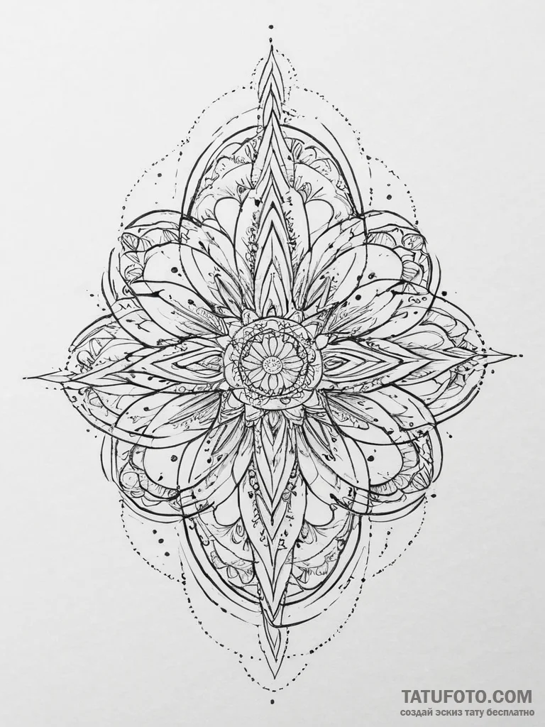 Tattoo sketch feather star, tattoo sketch des... - эскиз тату (№1756669388_0, 31.08.2025 19:43) — Tatufoto.com