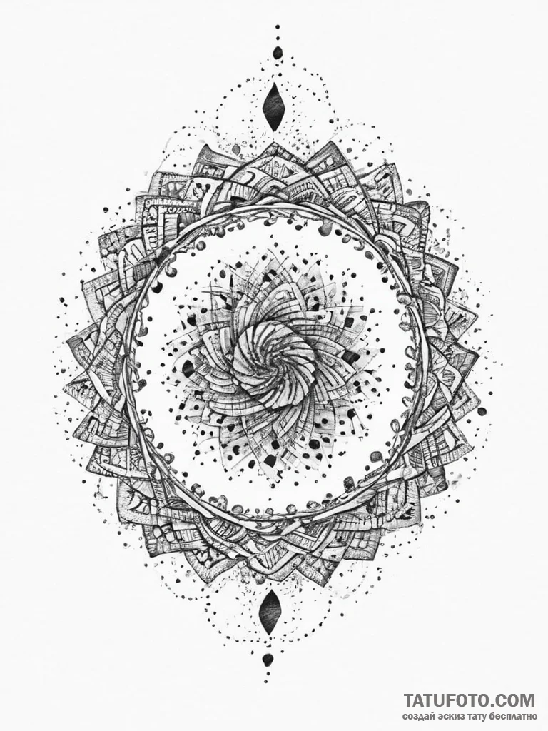 Tattoo sketch spiral, artistic tattoo sketch,... - эскиз тату (№1756670377_0, 31.08.2025 19:59) — Tatufoto.com