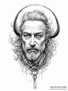 Tattoo sketch buffalo bill with a lasso, tatt... - эскиз тату (№1756670998_0, 31.08.2025 20:09) — Tatufoto.com