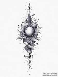 Tattoo sketch cosmic origin, artistic tattoo... - эскиз тату (№1756683720_0, 31.08.2025 23:42) — Tatufoto.com