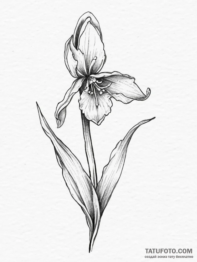 Tattoo sketch snowdrop, artistic tattoo sketc... - эскиз тату (№1756683915_0, 31.08.2025 23:45) — Tatufoto.com