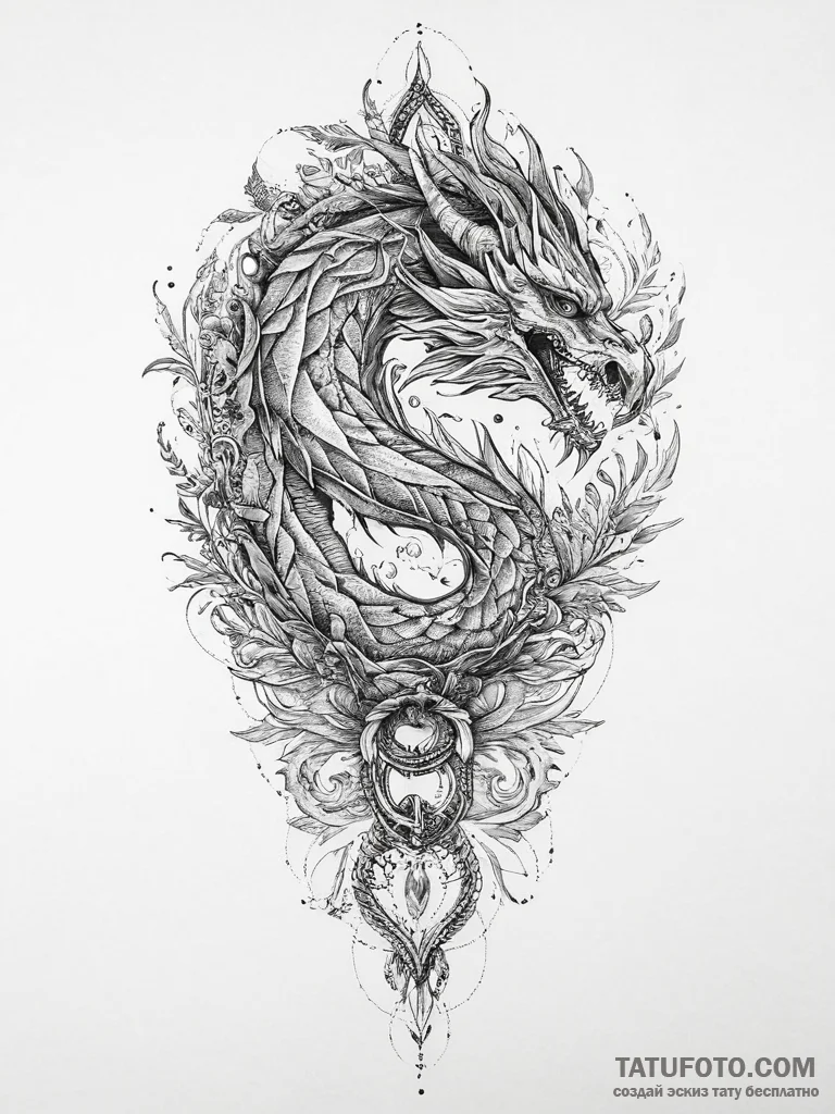 Tattoo sketch dragonborn scales, tattoo line... - эскиз тату (№1756684502_0, 31.08.2025 23:55) — Tatufoto.com