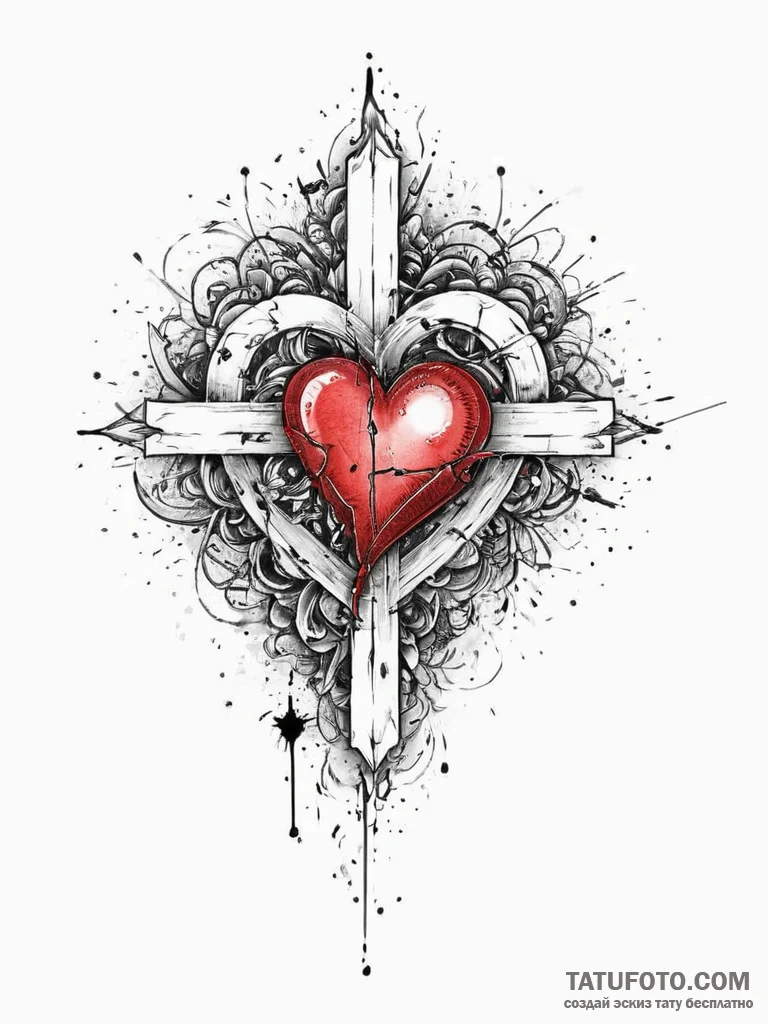 Tattoo sketch heart, tattoo sketch design, bl... - эскиз тату (№1756685489_0, 01.09.2025 00:11) — Tatufoto.com