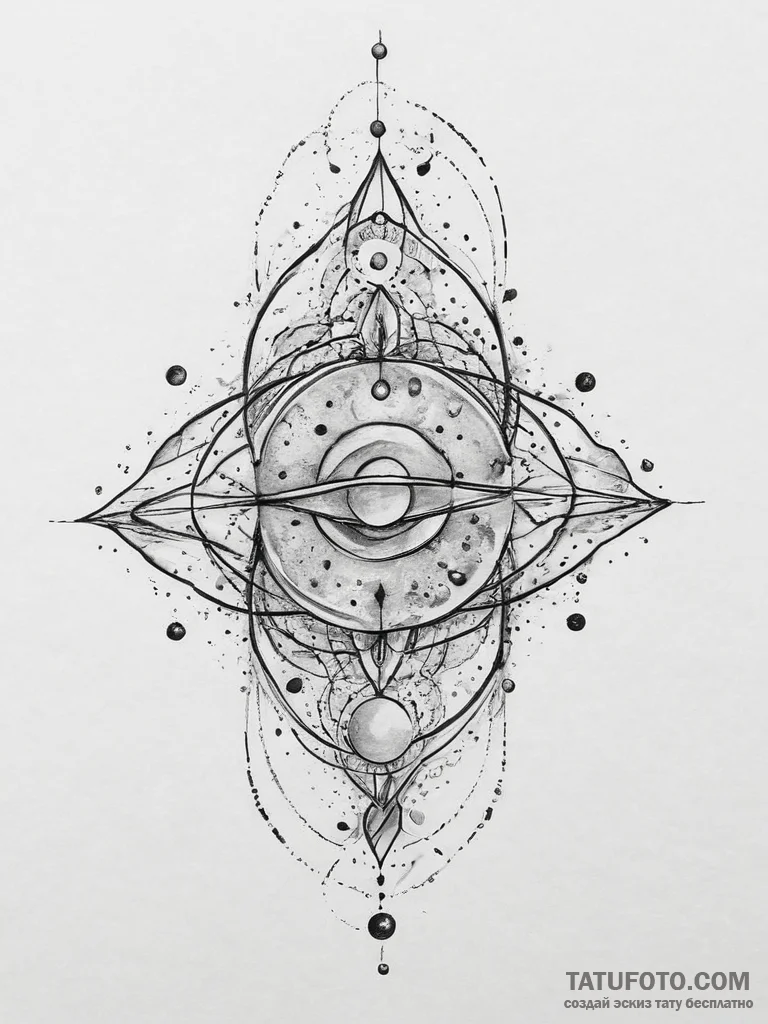 Tattoo sketch cosmic identity, tattoo sketch... - эскиз тату (№1756685889_0, 01.09.2025 00:18) — Tatufoto.com