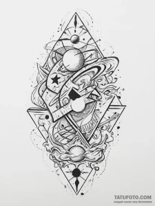 Tattoo sketch cosmic cosmos, tattoo sketch de... - эскиз тату (№1756686286_0, 01.09.2025 00:24) — Tatufoto.com