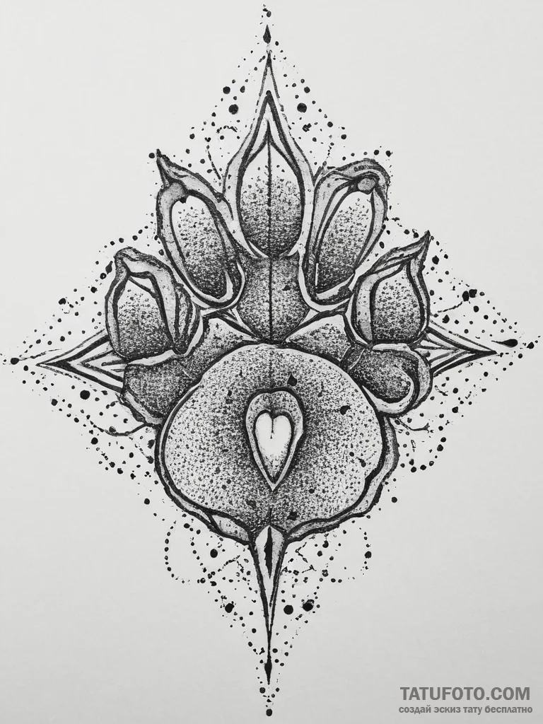 Tattoo sketch vet animal paw print and cross,... - эскиз тату (№1756687663_0, 01.09.2025 00:47) — Tatufoto.com