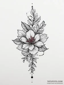 Tattoo sketch a symbolic plant, tattoo flash... - эскиз тату (№1756689447_0, 01.09.2025 01:17) — Tatufoto.com