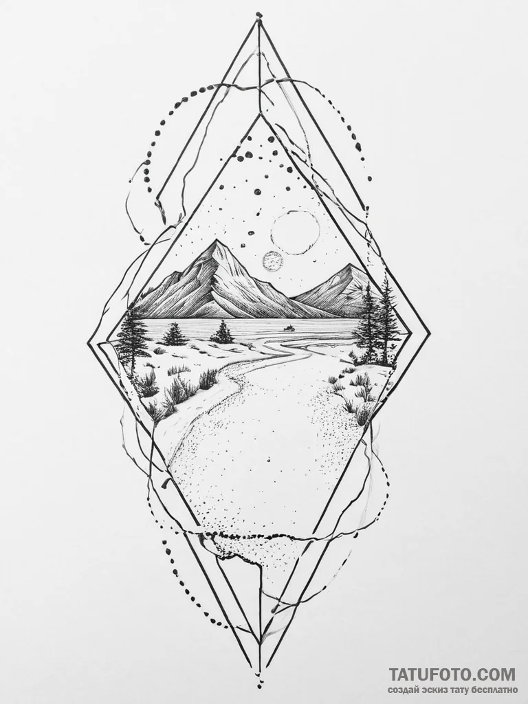 Tattoo sketch sand - эскиз тату (№1756689644_0, 01.09.2025 01:20) — Tatufoto.com