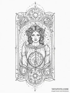 Tattoo sketch tarot card magician, tattoo dra... - эскиз тату (№1756690433_0, 01.09.2025 01:33) — Tatufoto.com