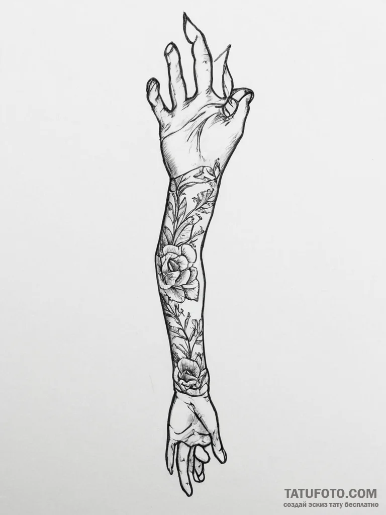 Tattoo sketch arm - эскиз тату (№1756690822_0, 01.09.2025 01:40) — Tatufoto.com
