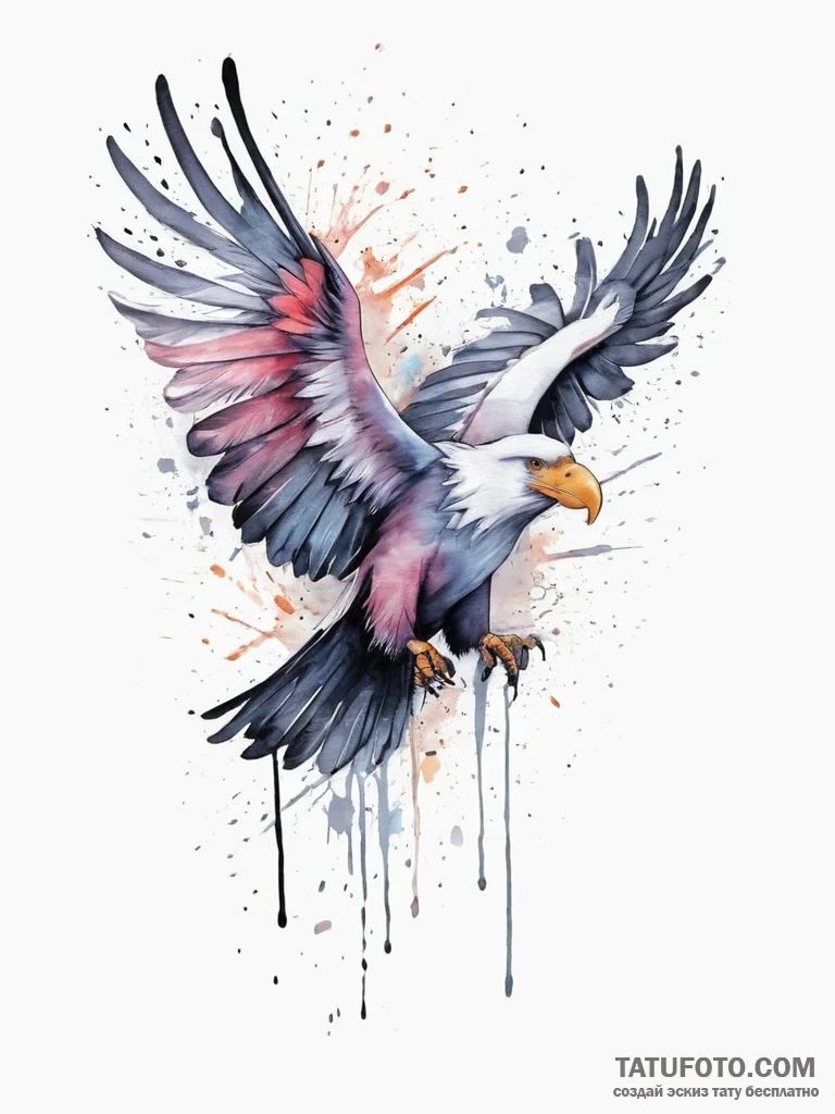 Tattoo sketch condor, ink illustration for ta... - эскиз тату (№1756694190_0, 01.09.2025 02:36) — Tatufoto.com