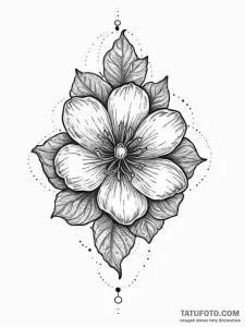 Tattoo sketch tomato flower, tattoo drawing o... - эскиз тату (№1756699956_0, 01.09.2025 04:12) — Tatufoto.com