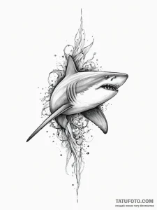 Tattoo sketch nurse shark - эскиз тату (№1756702688_0, 01.09.2025 04:58) — Tatufoto.com