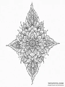 Tattoo sketch henna pattern, tattoo flash she... - эскиз тату (№1756703274_0, 01.09.2025 05:07) — Tatufoto.com