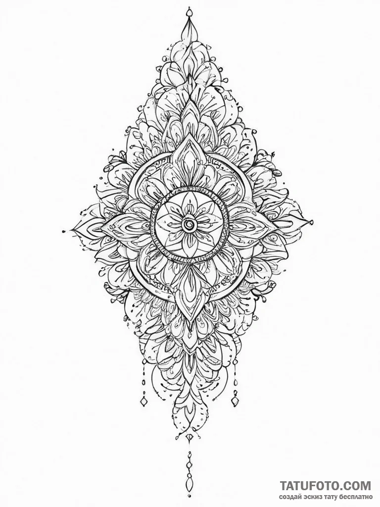 Tattoo sketch sacred character, tattoo drawin... - эскиз тату (№1756703469_0, 01.09.2025 05:11) — Tatufoto.com