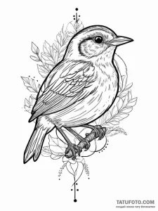 Tattoo sketch wren, tattoo flash sheet design... - эскиз тату (№1756704054_0, 01.09.2025 05:20) — Tatufoto.com