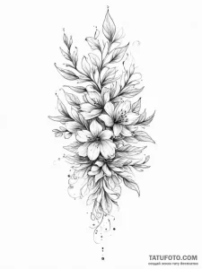 Tattoo sketch a symbolic plant - эскиз тату (№1756704248_0, 01.09.2025 05:24) — Tatufoto.com